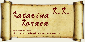 Katarina Koraca vizit kartica
